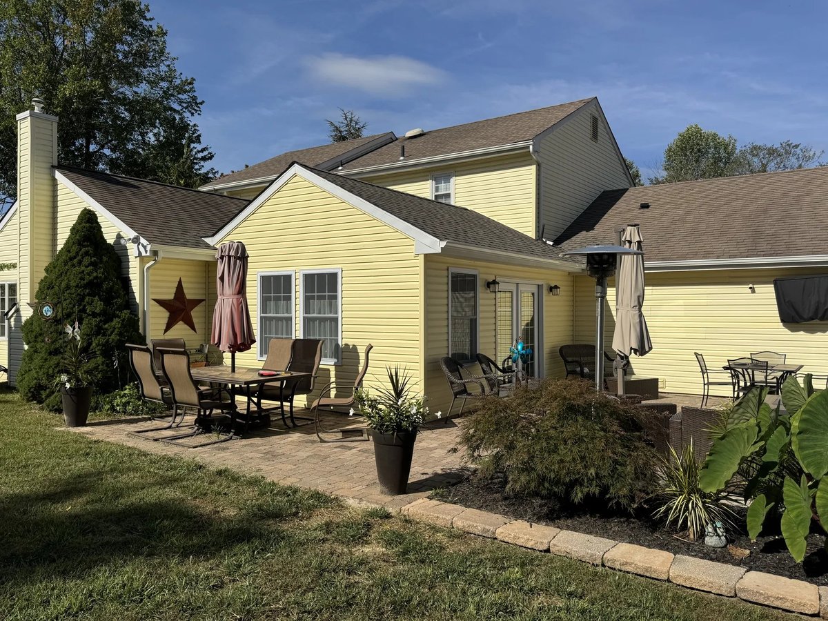 Kitchen addition exterior and patio in Sewell, NJ